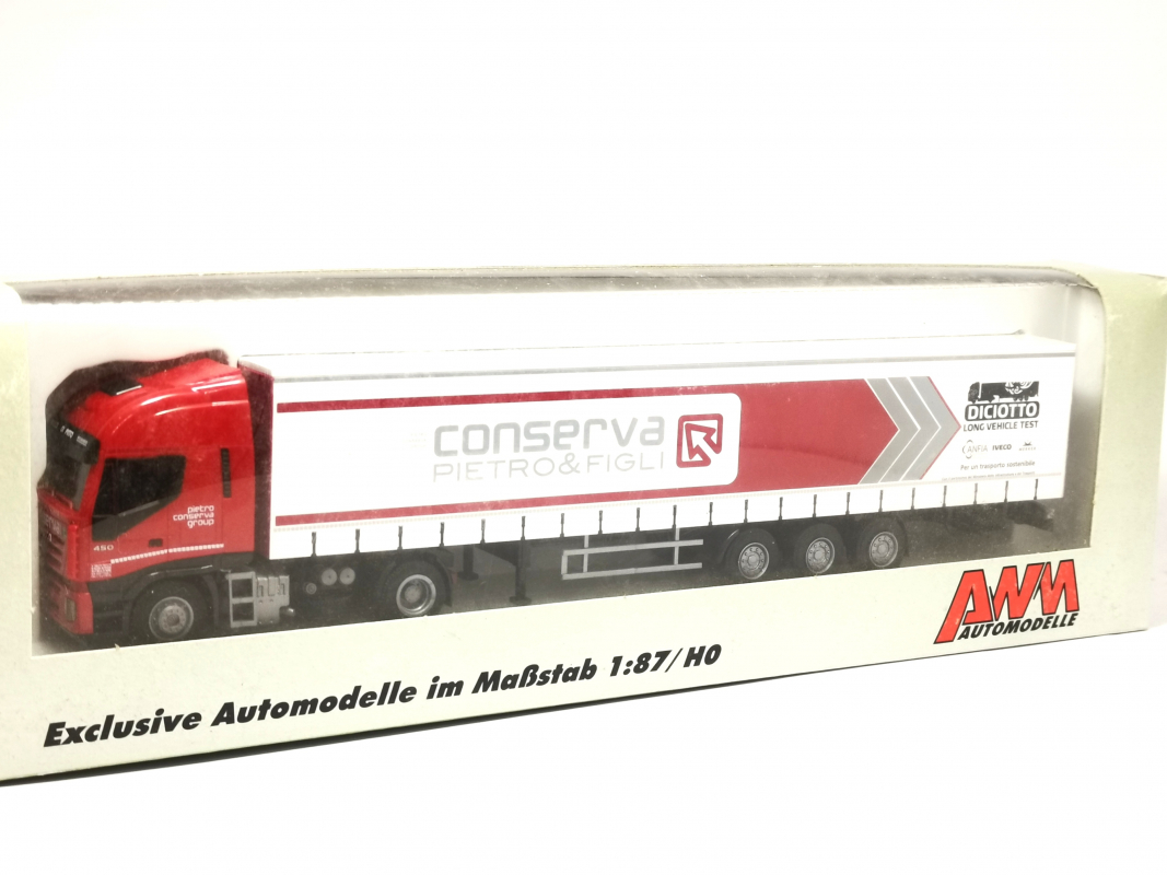 74343 Iveco Stralis Gardinenplanen Sattelzug "conserva Pietro & Figli" AWM