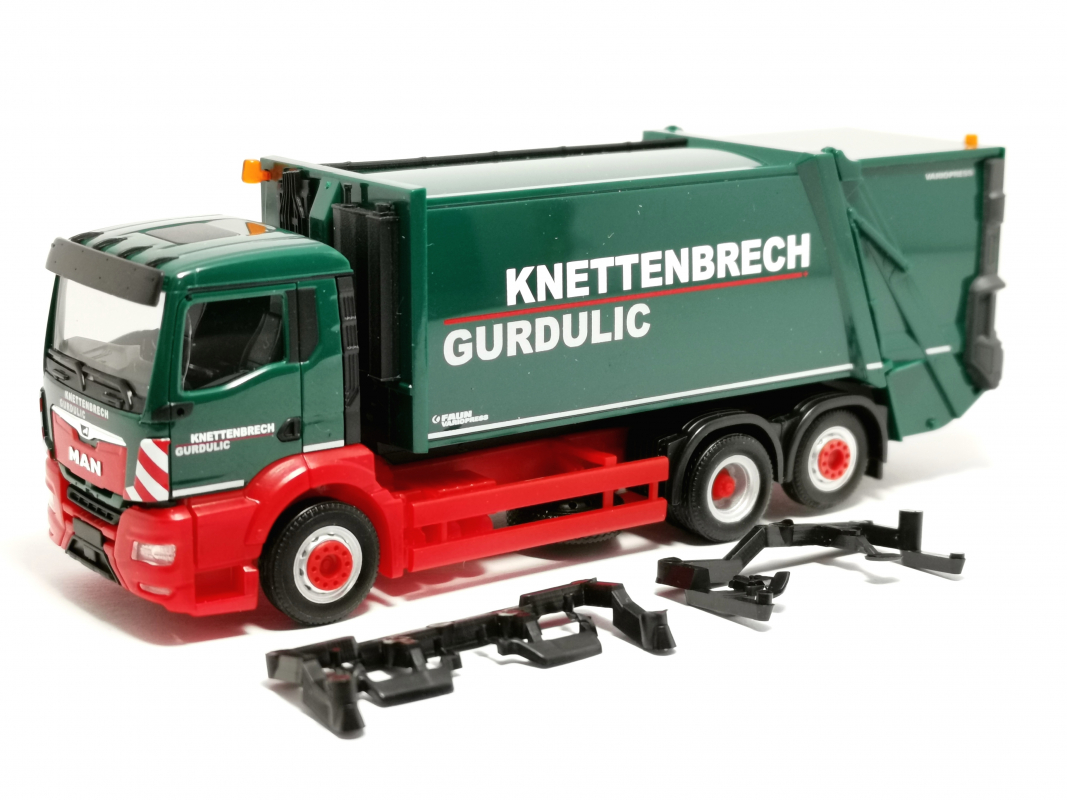 319379 MAN TGS NN Pressmüllwagen FAUN VARIOPRESS "Knettenbrech Gurdulic" Herpa