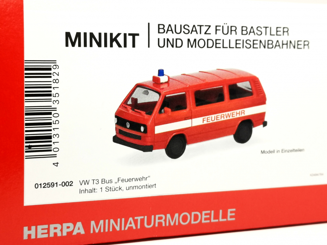 012591-002 Volkswagen (VW) T3 Bus "Feuerwehr" Herpa