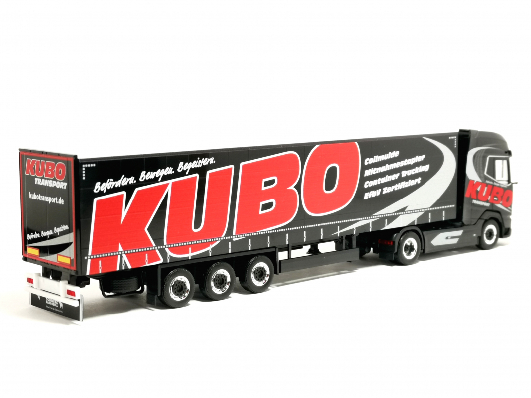 318068 DAF XG+ Gardinenplanen-Sattelzug "KUBO" Herpa - SALE