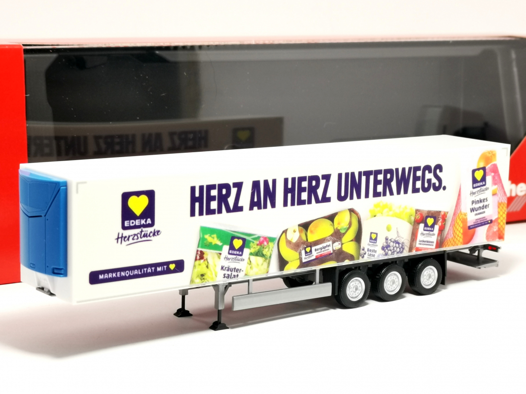 Kühlkoffer-Auflieger "Edeka HERZ AN HERZ"	Herpa
