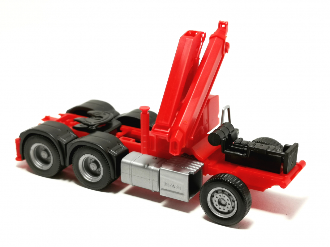 Fahrgestell für MAN 6x4 mit Ladekran, rot Herpa