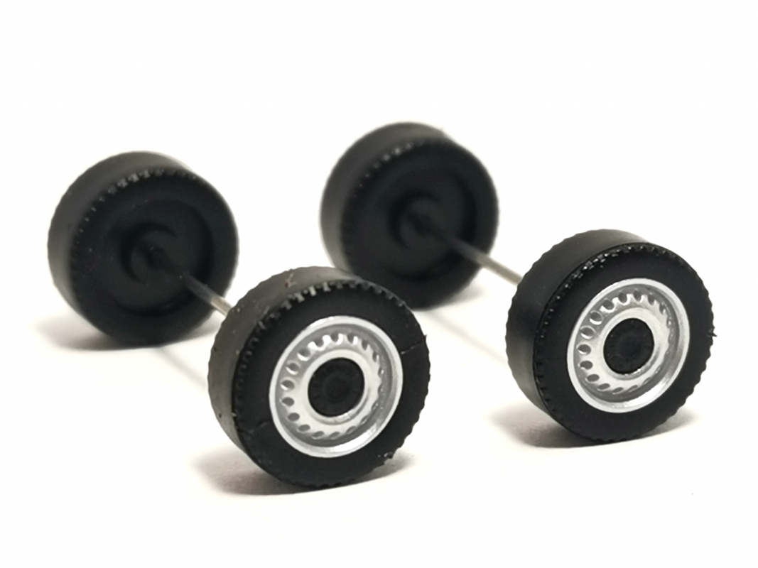 2x Radsatz für Sprinter, silber/schwarz Herpa C207