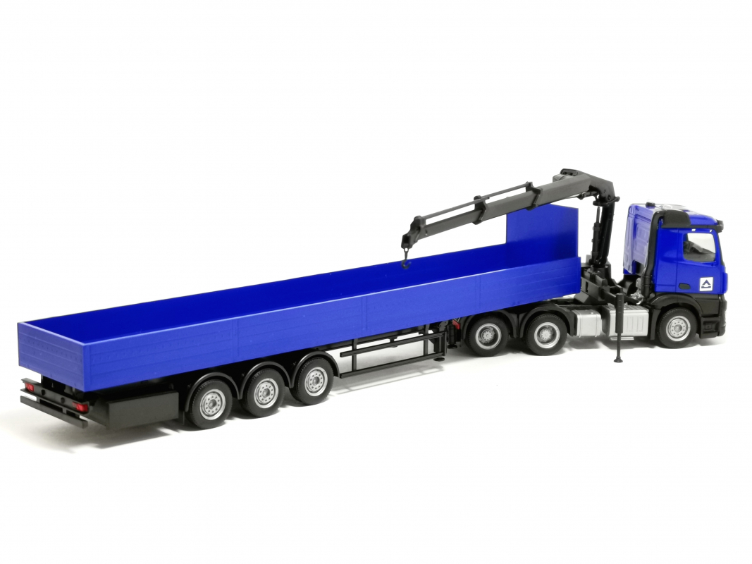 960038 Mercedes-Benz Arocs Pritschen-Sattelzug "Hoch-Tief" Herpa