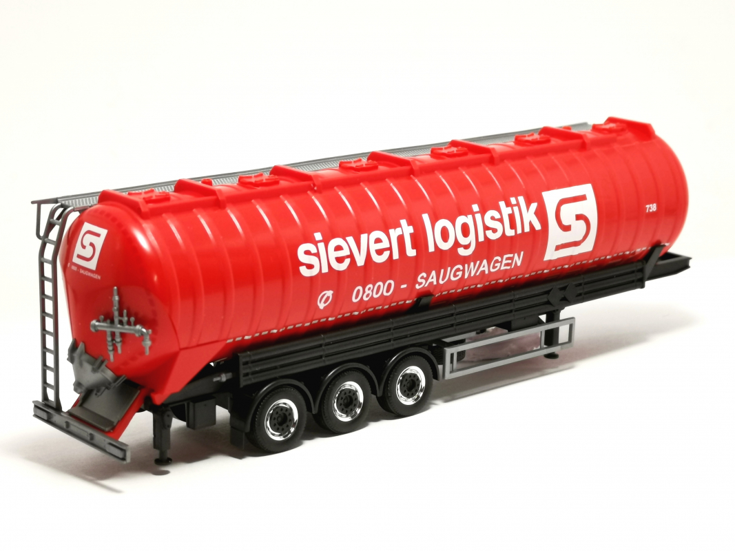 Saugsilo-Auflieger 3a "Sievert Logistik" Herpa