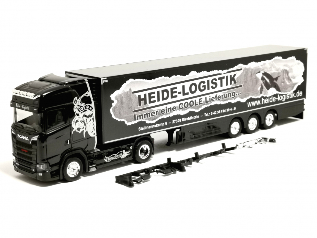 319386 Scania CS 20 HD Kühlkoffer-Sattelzug "Heide Logistik" Herpa