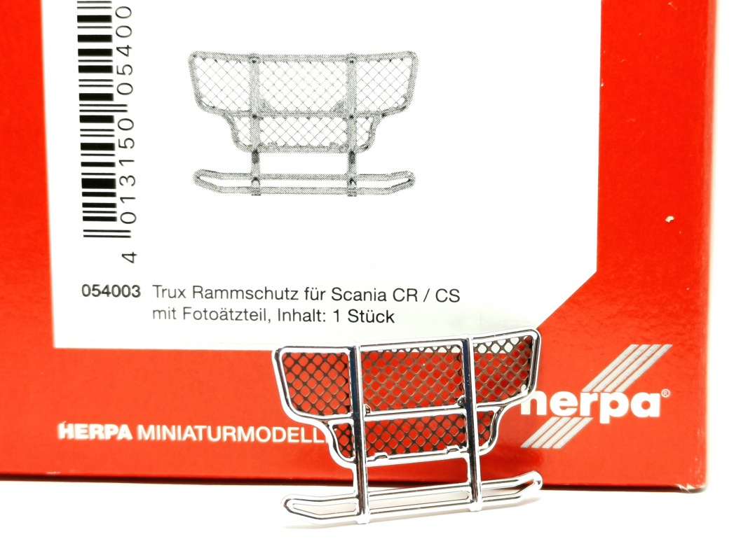 054003 Rammschutz Trux für Scania CR / CS, mit Fotoätzteil, 1 Stück chrom Herpa