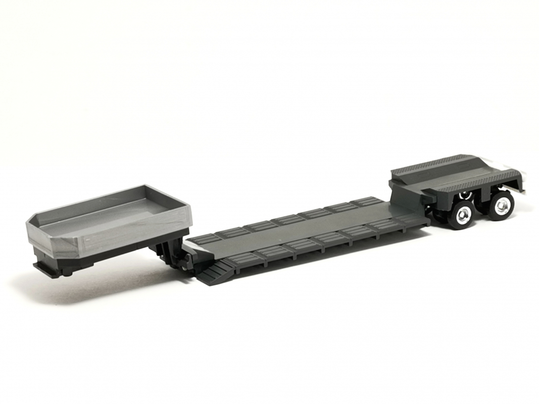 Tieflade-Auflieger mit 2a Modul, grau/chrom unmontiert Herpa C243