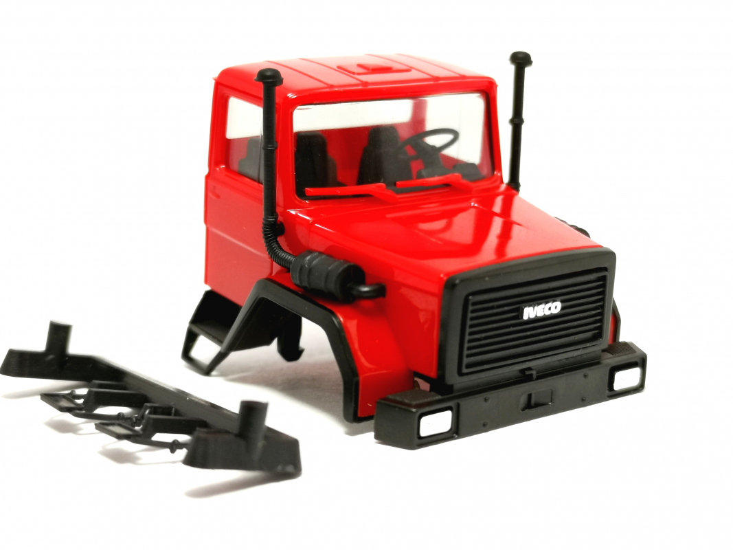 Fahrerhaus Magirus Hauber unmontiert, rot Herpa C247