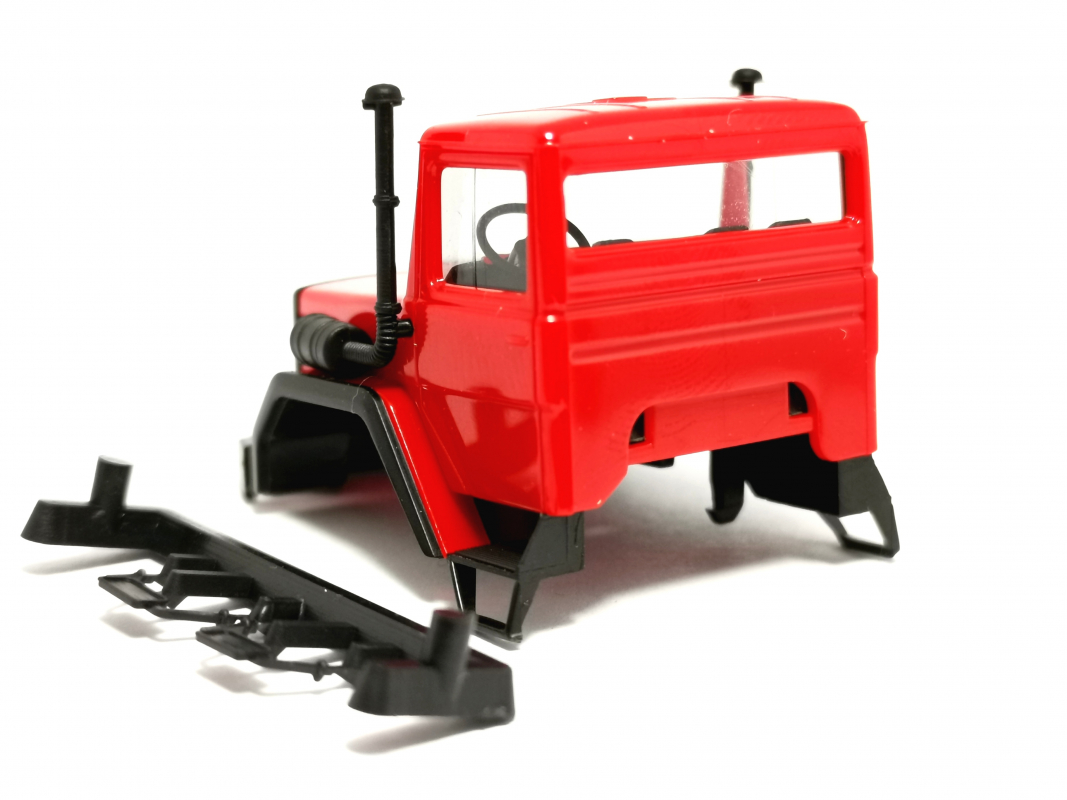Fahrerhaus Magirus Hauber unmontiert, rot Herpa C247