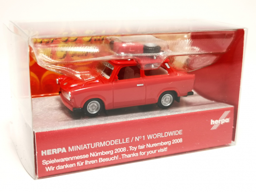 Trabant 601 mit Dachgepäckträger 25. Spielwarenmesse 2008 Herpa
