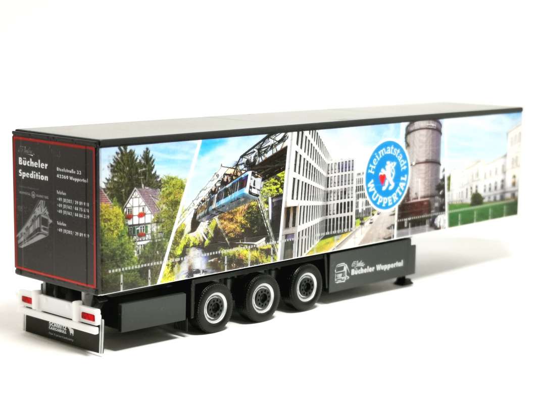 Gardinenplanen-Auflieger 3a "Bücheler Wuppertal" Herpa - SALE