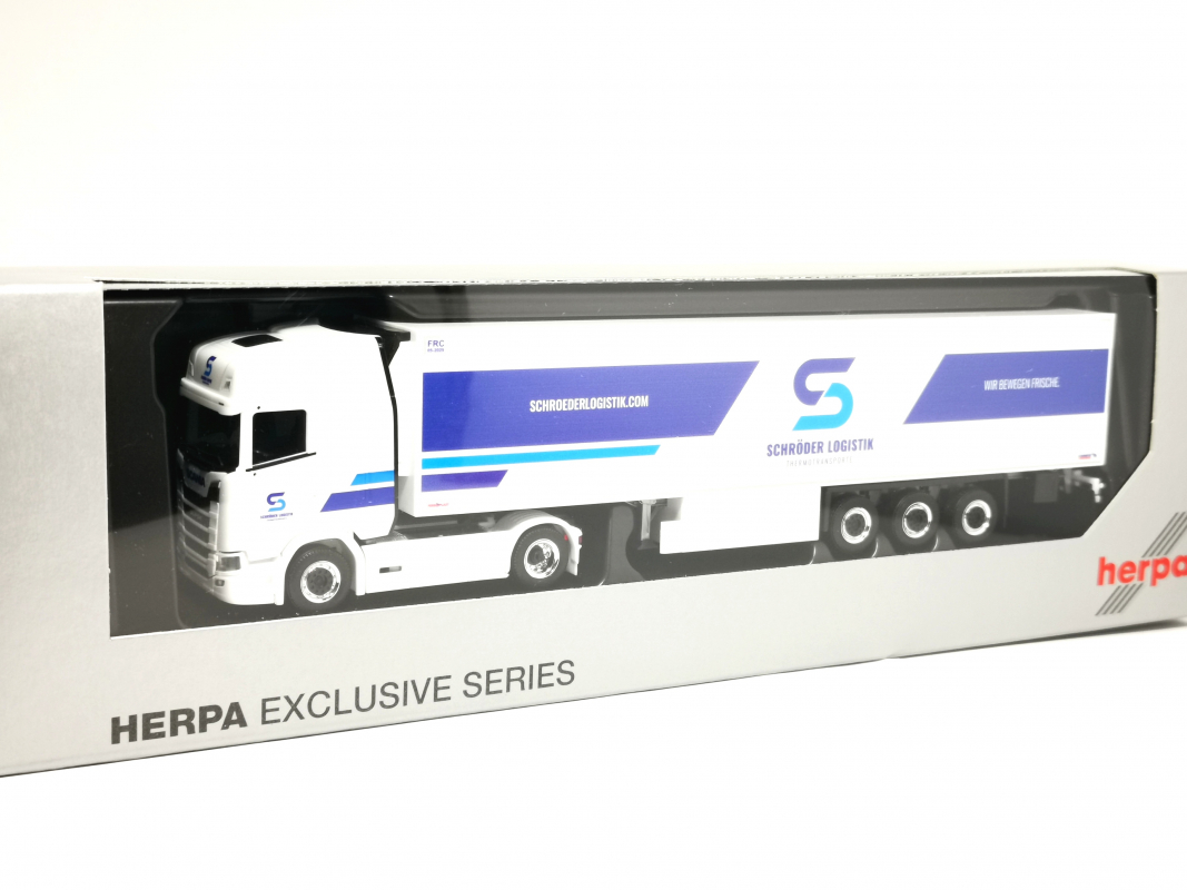 960731 Scania CS20 HD Kühlkoffer-Sattelzug „Schröder Logistik GmbH“ Herpa