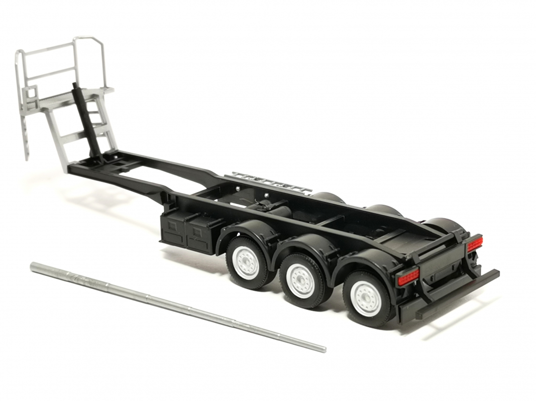 Preview: Unterbau für Stahlmulden, schwarz - montiert Herpa