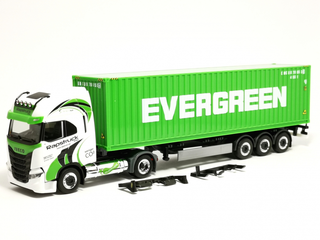 319942 Iveco S-Way LNG 40ft. Container-Sattelzug "Rapstrucks" Herpa - SALE