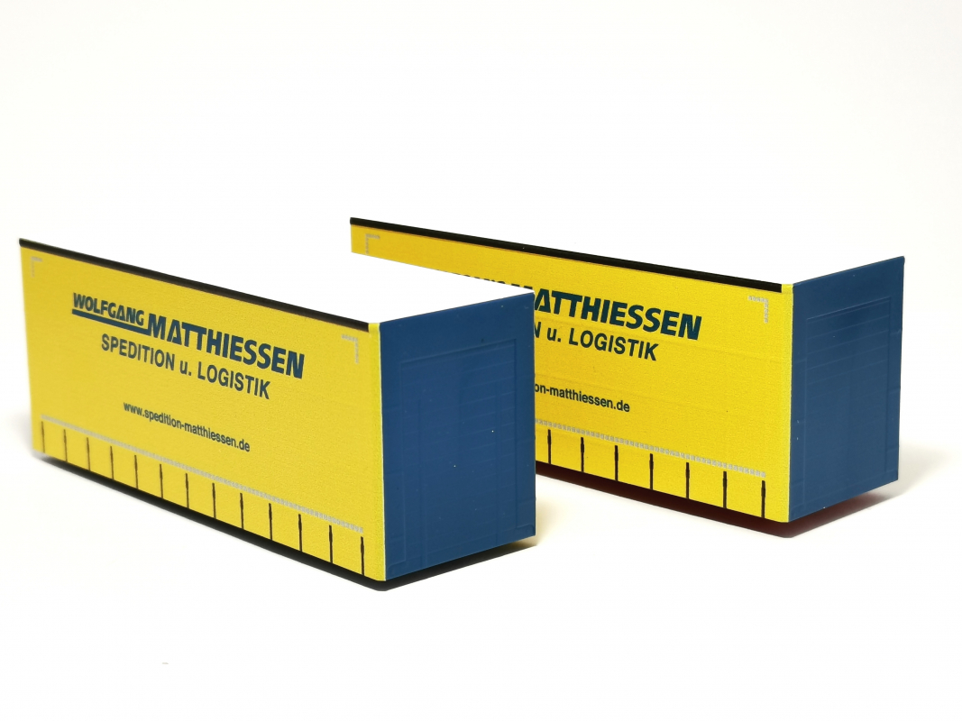 Preview: 2x Gardinenplanen Aufbau 7,82m "Matthiessen" (Lkw & Anhänger) Herpa