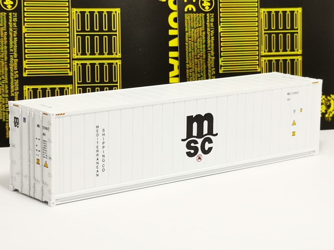 Preview: 40ft.// Kühlcontainer "MSC", weiß FALLER (nicht kompatibel mit Herpa)