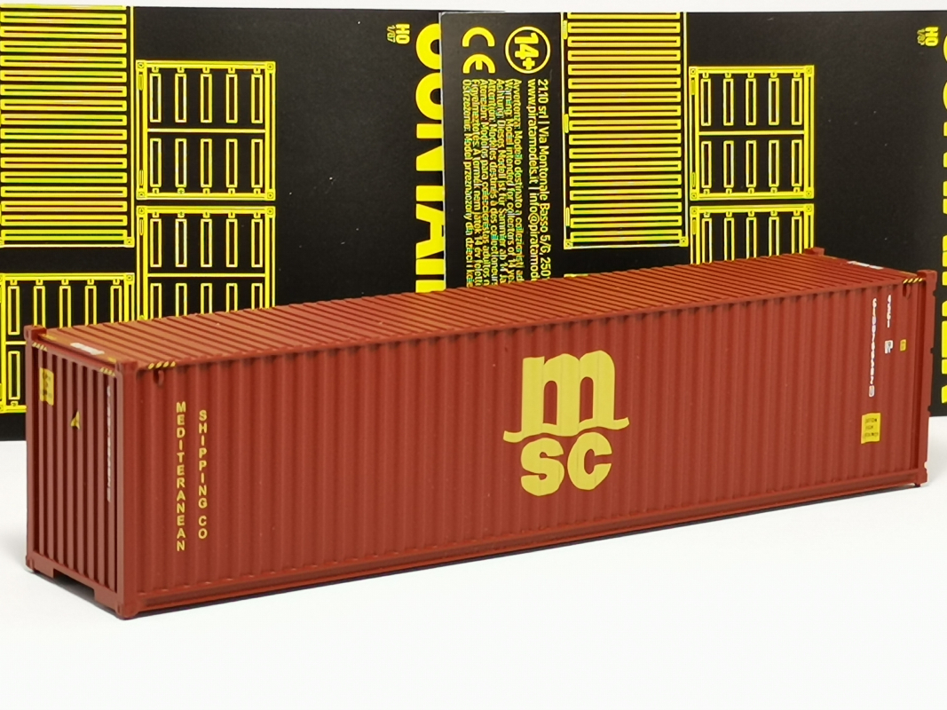 Preview: 40ft.// Container "MSC" braun/gelb FALLER - SALE