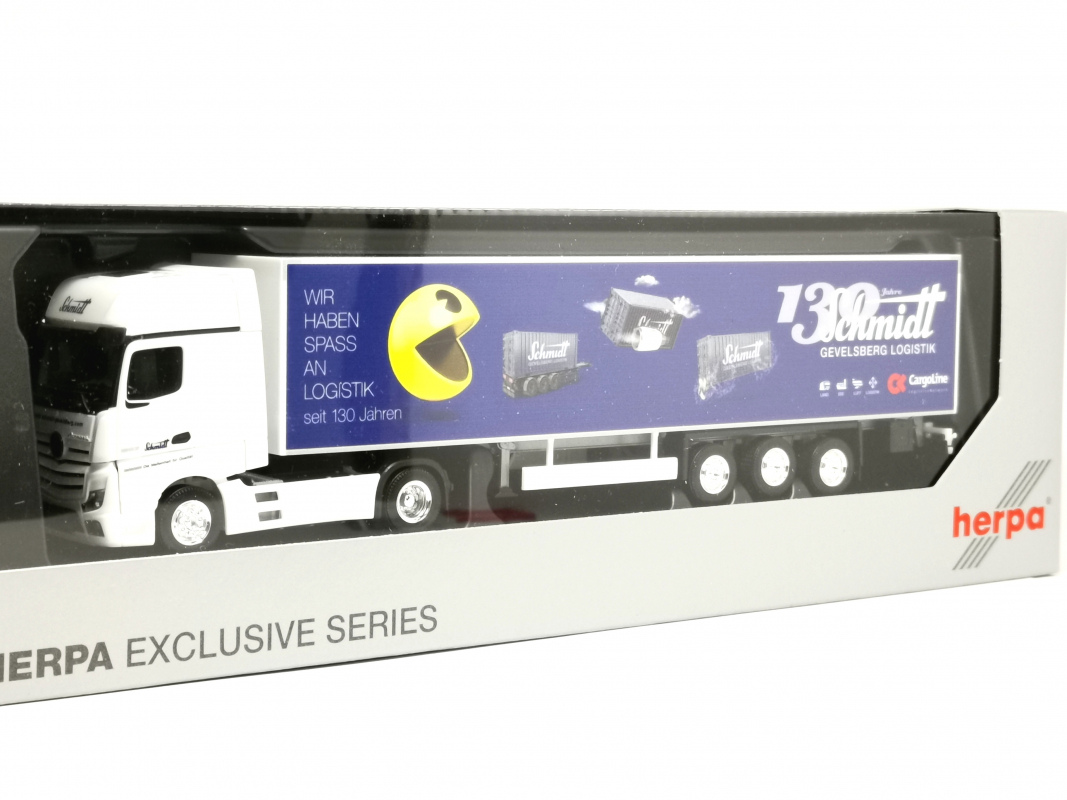 959735 MB A L Gigaspace Koffer Sattelzug "Schmidt - PAC MAN" Herpa
