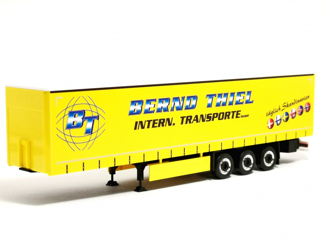 Gardinenplanen-Auflieger "Bernd Thiel Transporte" Herpa