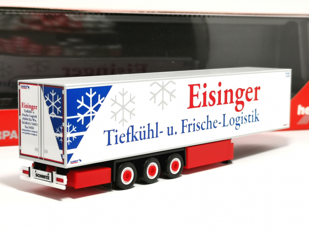 Preview: Kühlkoffer-Auflieger "Eisinger" Herpa