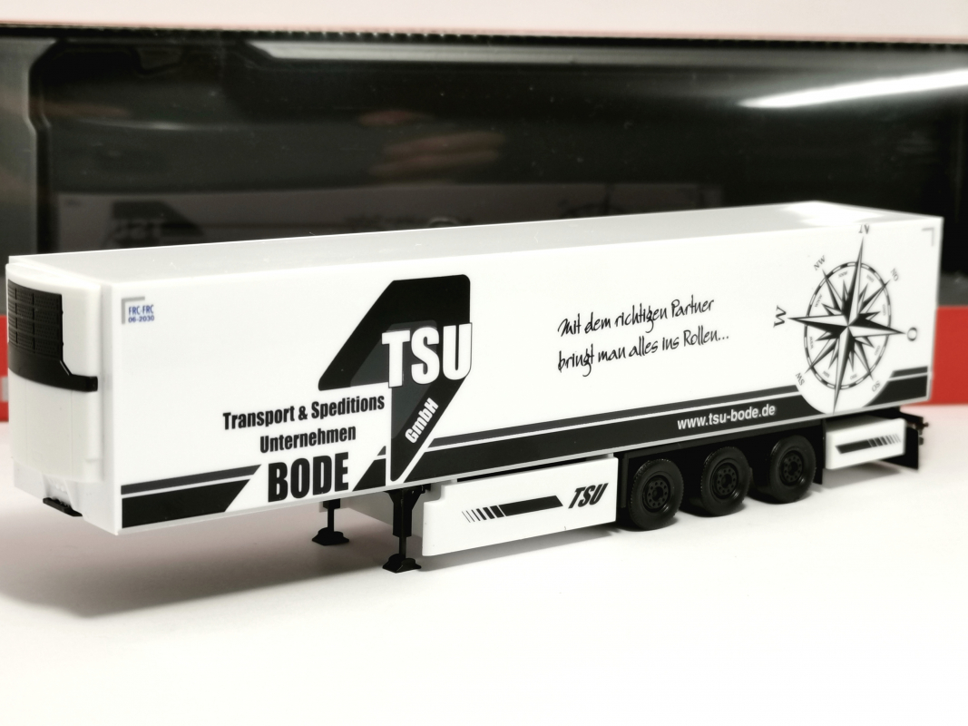 Kühlkoffer-Auflieger "TSU Bode" Herpa