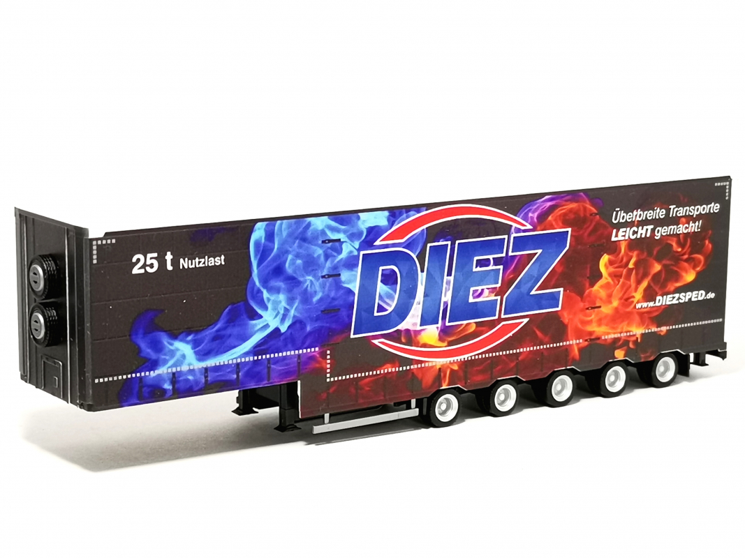 Volumengardinenplanen-Auflieger 5a "Diez" Herpa