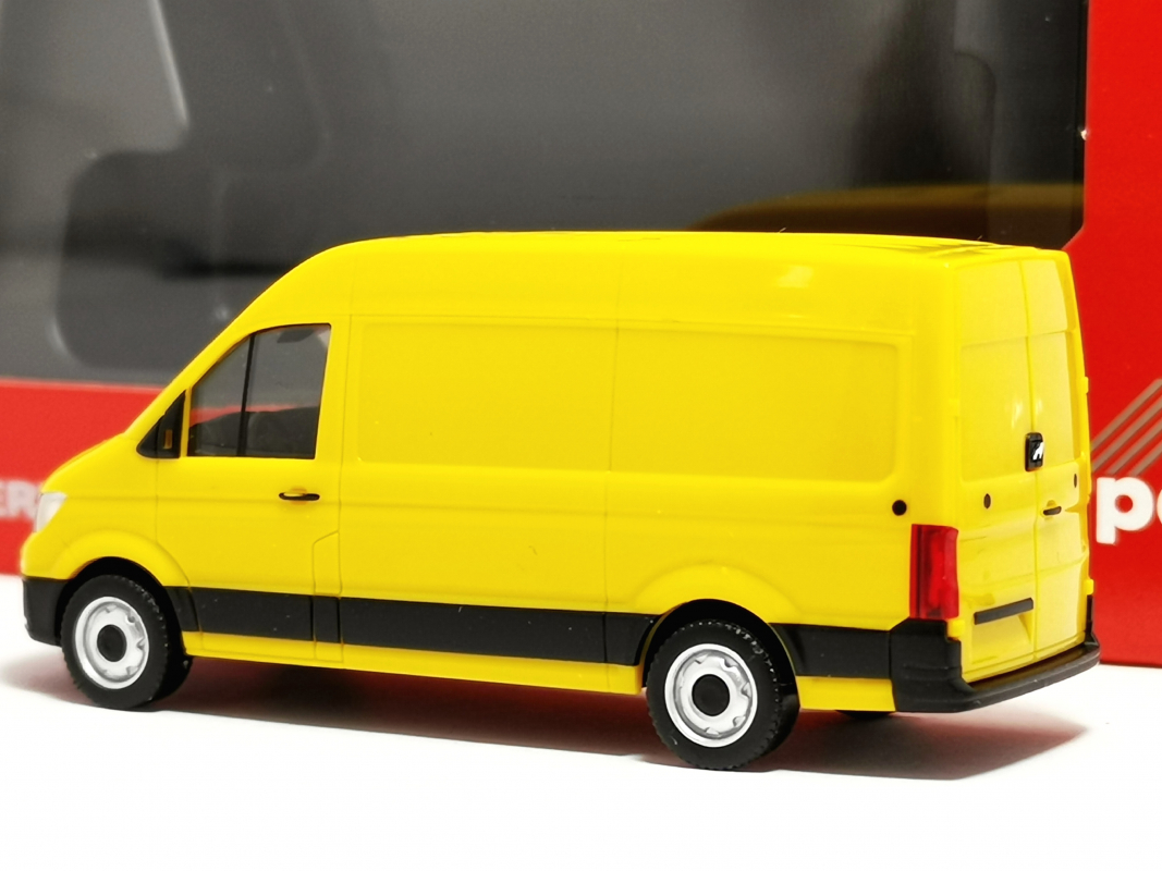 098908 MAN eTGE Kasten, ginstergelb Herpa