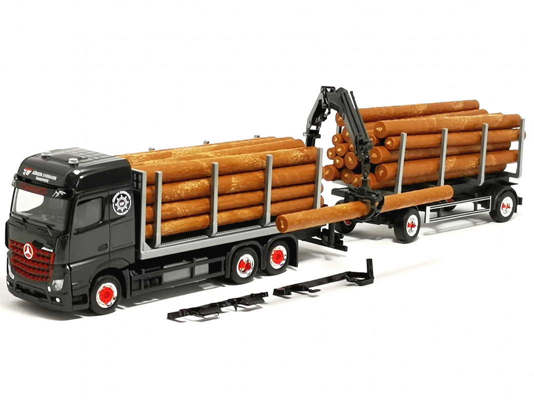 320078 Mb Arocs 18 Bigspace Holztransporter-Hängerzug "Jürgen Ehrmann Transporte" Herpa