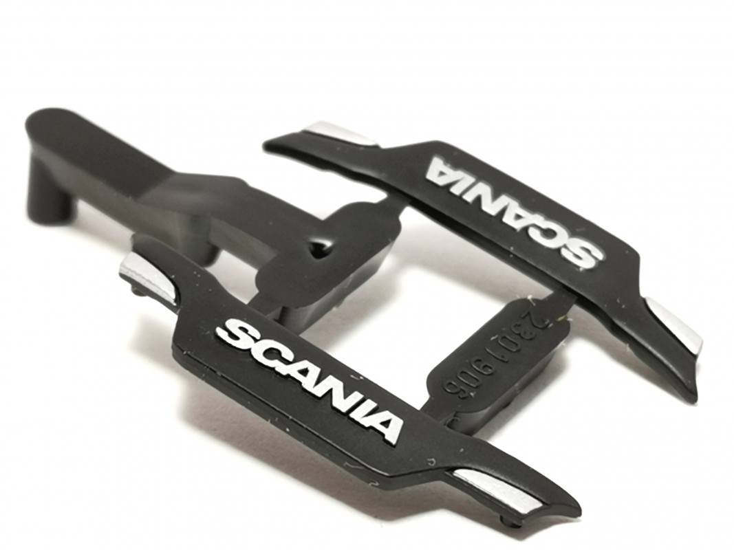 2x Blende für Scania CS/CR, schwarz/silber Herpa C332