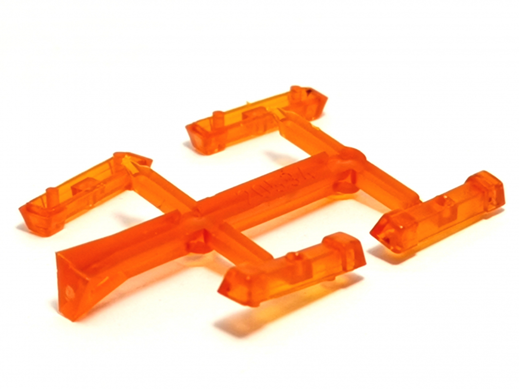 4x Warnbalken Hella, Transparent Orange Herpa C335