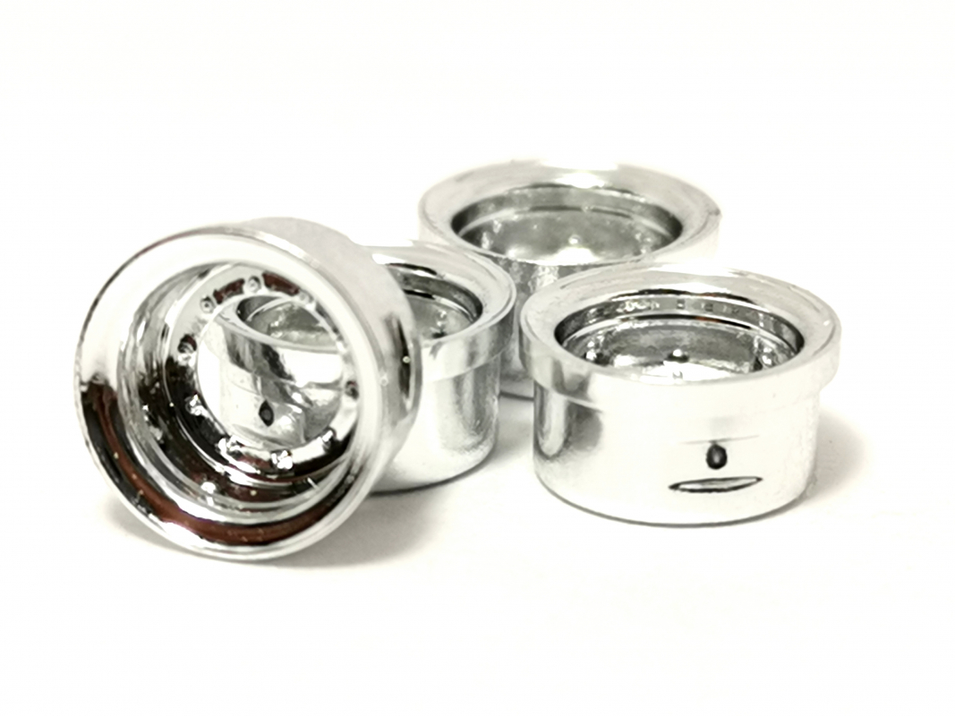 4x Felge für Auflieger außen, chrom Herpa