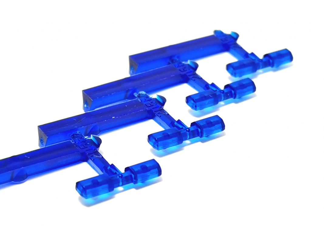 4x Signalbalken Holland Transporter, blau Herpa C336