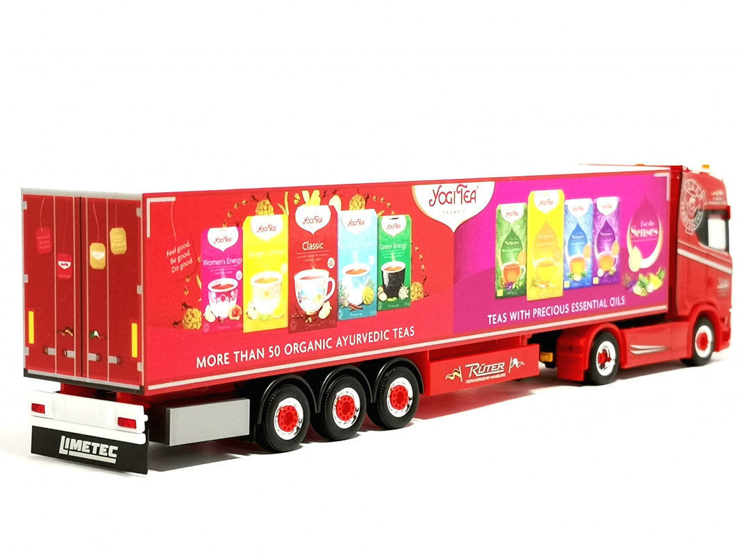 Preview: 943895 Scania CS 20 Hochdach Kühlkoffer-Sattelzug "Rüter/Yogi" Herpa