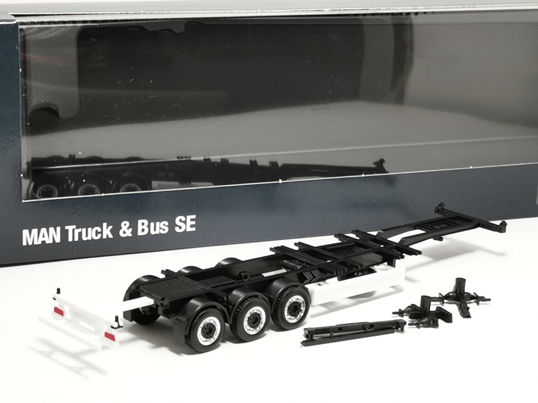 Container Auflieger 45ft. weiß/schwarz Herpa 066