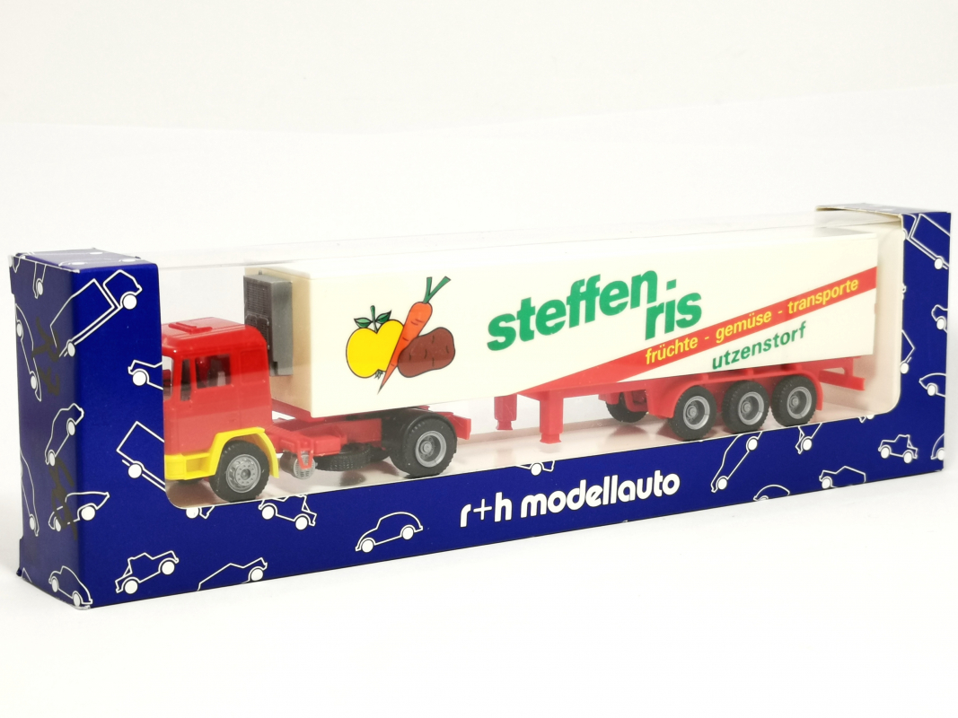 MAN F90 2-achs Koffer-Sattelzug, "steffen-ris" r+H Modellauto 1:87 R7
