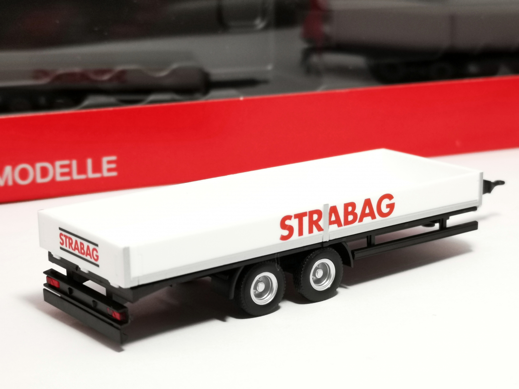 Tieflade-Anhänger 2a "Strabag" Herpa