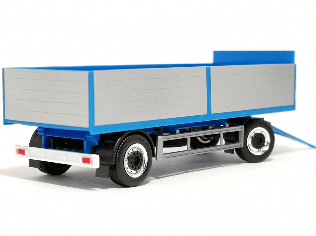 Preview: 2x Breitreifenradsatz für Anhänger/Auflieger 2-T, chrom Herpa C354