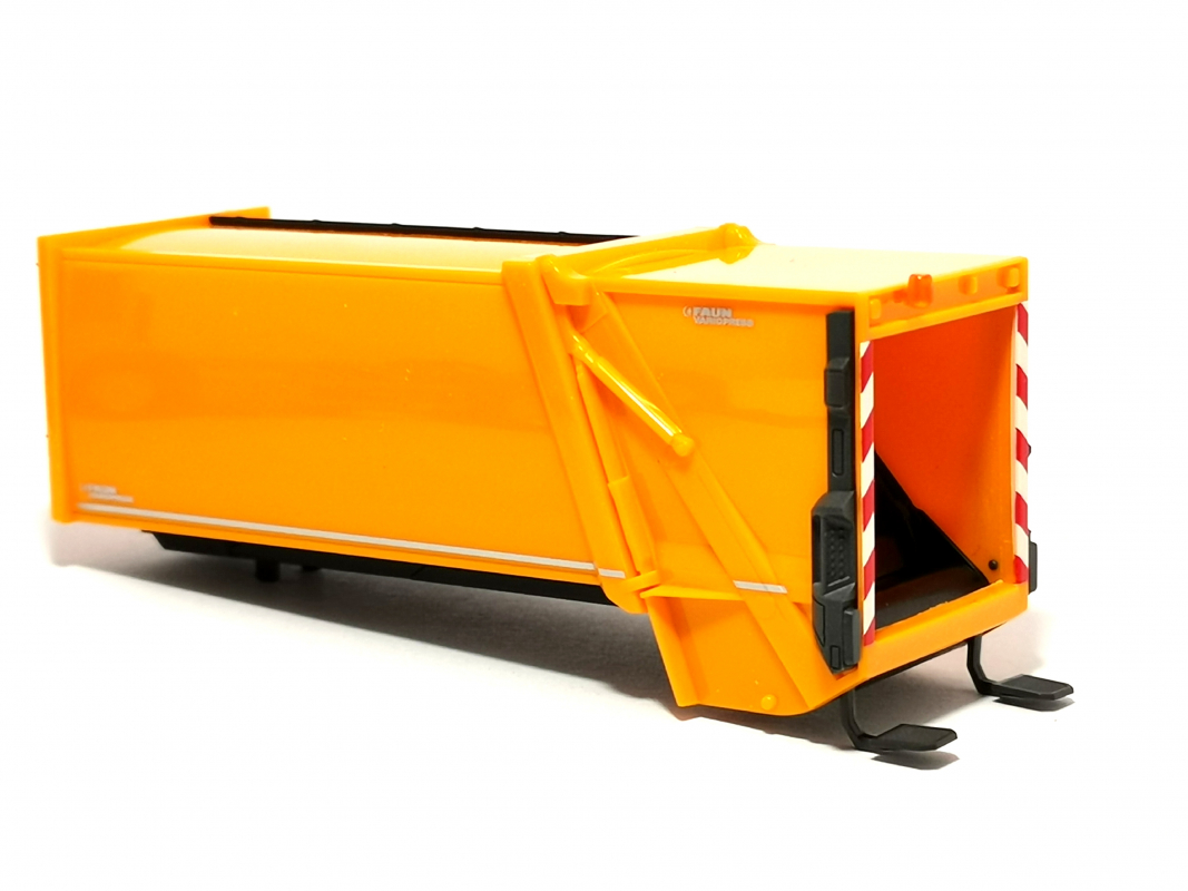 Pressmüllaufbau FAUN, kommunalorange Herpa 003