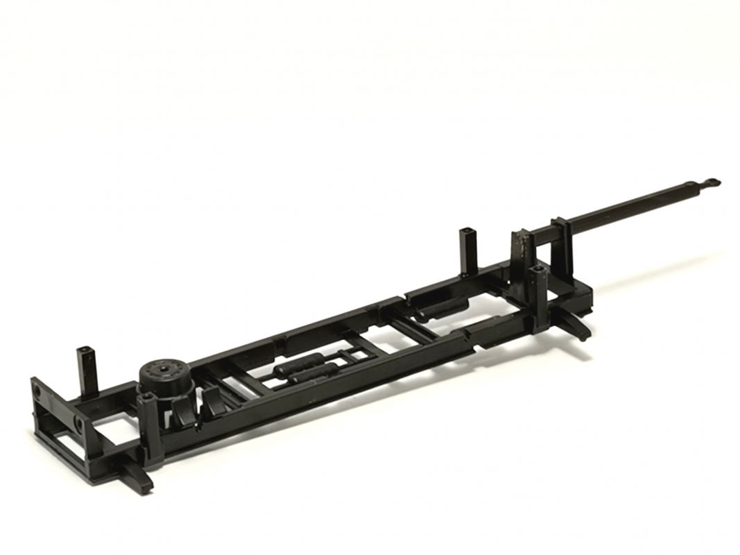 Preview: 7,45m Tandemfahrgestell, schwarz Herpa C378