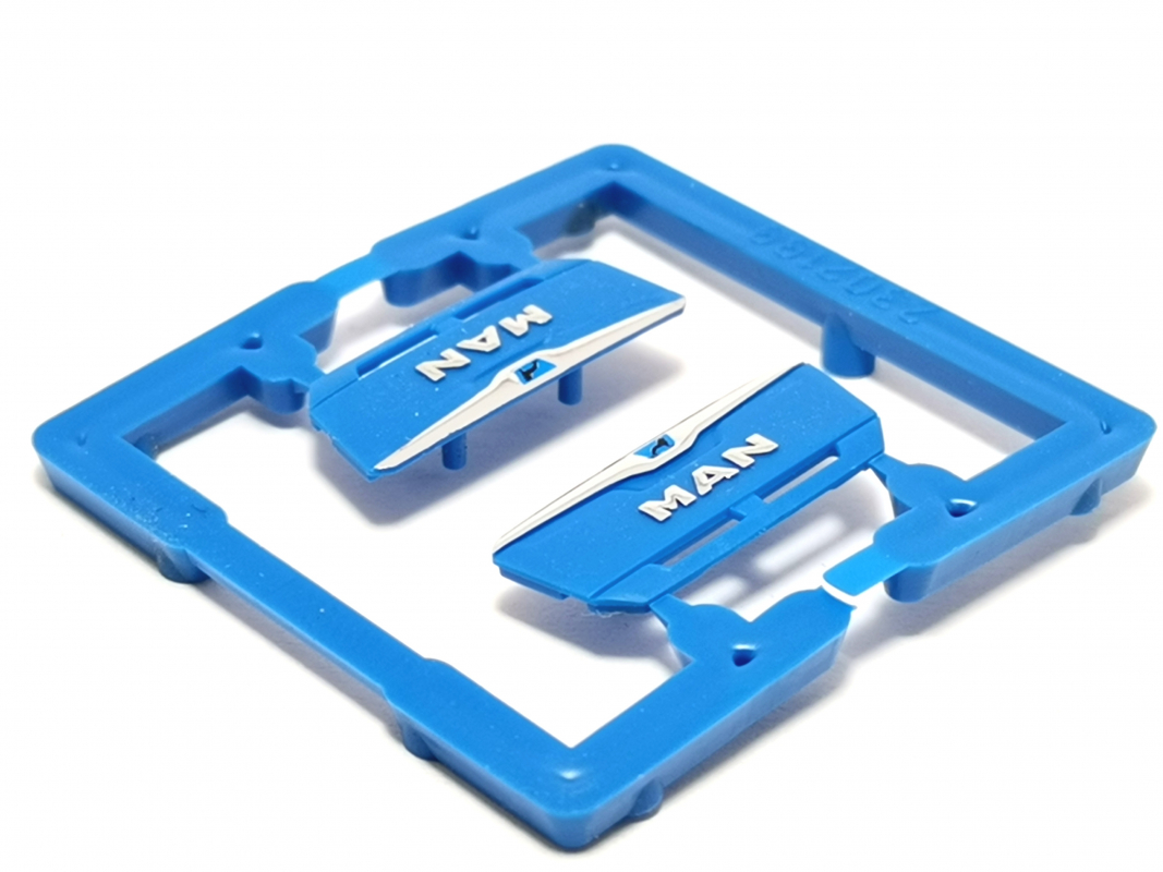 2x Frontgrill MAN TGX GX, blau Herpa C366