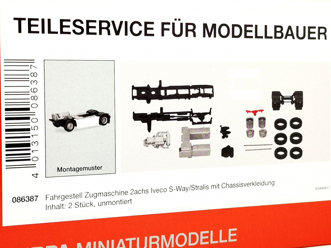 086387 Fahrgestell Zugmaschine 2achs Iveco S-Way/Stralis (2 Stück) Herpa