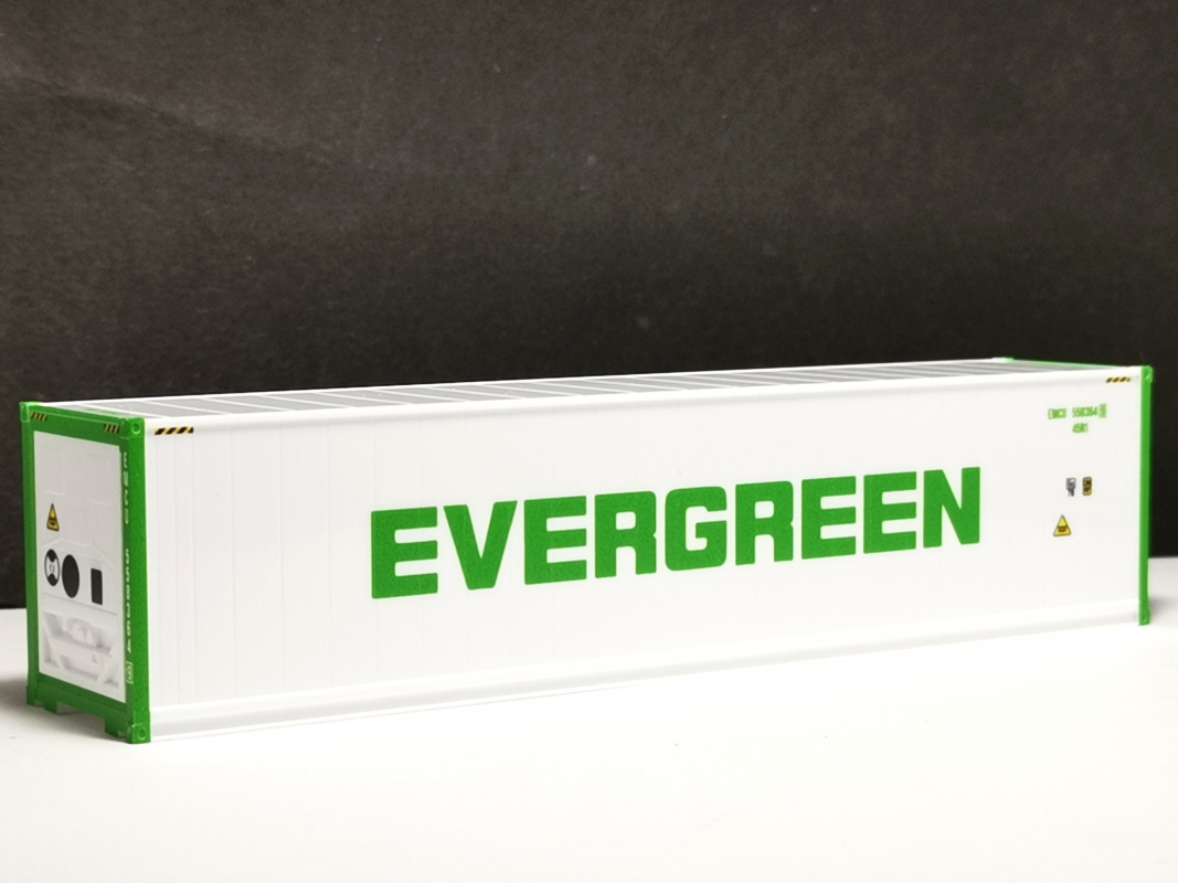 40ft. Kühlcontainer "Evergreen" - weiß - Herpa