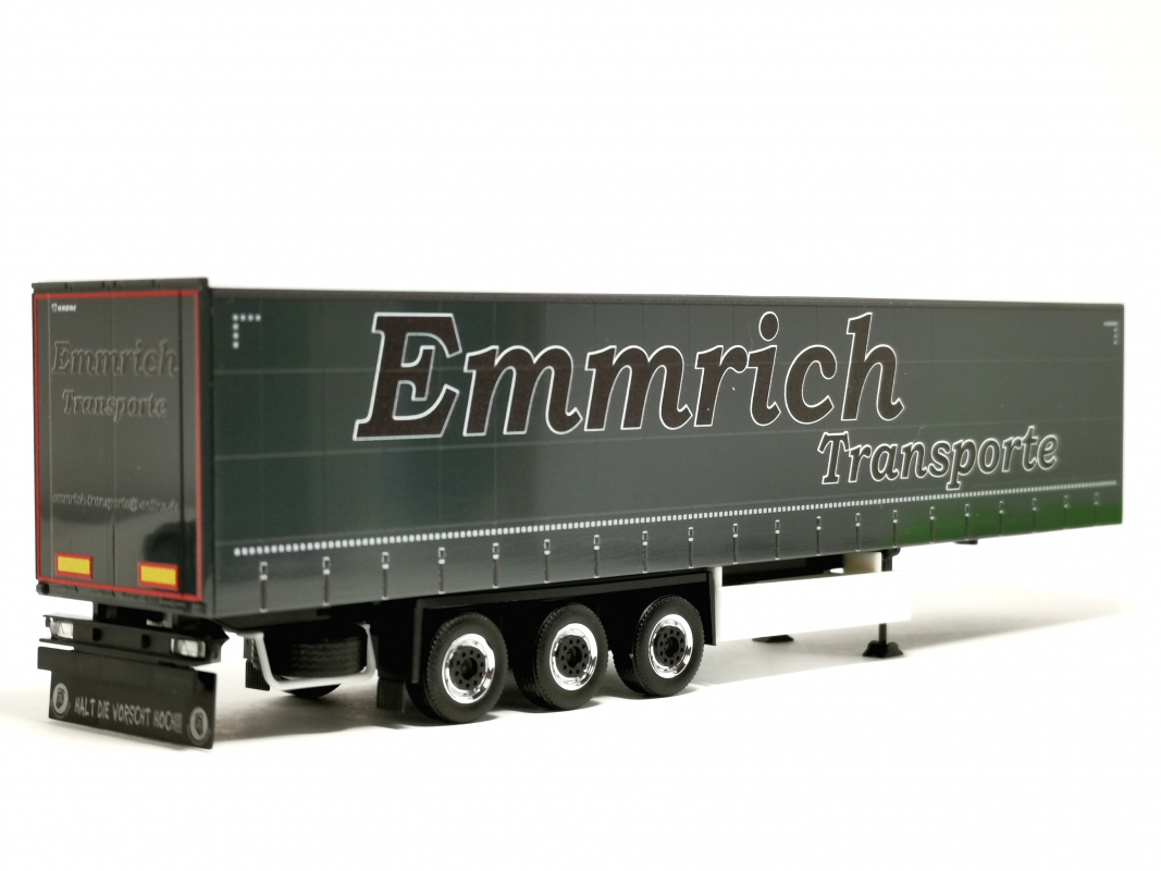 Gardinenplanen-Auflieger "Emmrich Transporte" Herpa