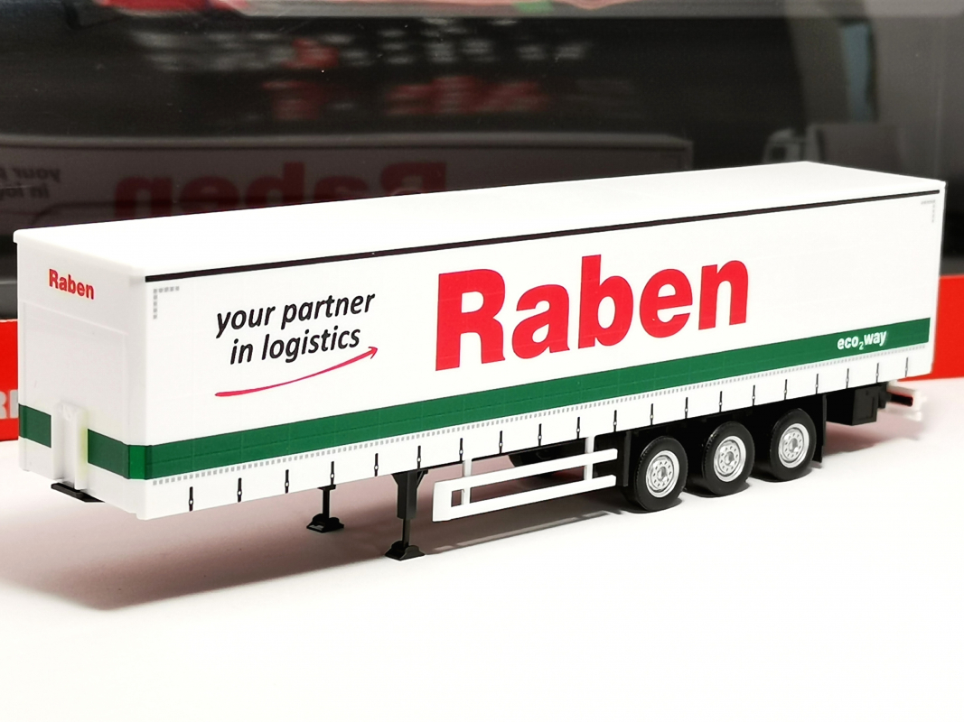 Gardinenplanen-Auflieger "Raben Logistics" Herpa