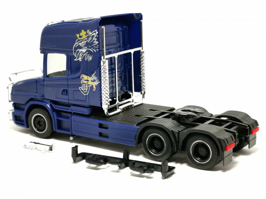 319423 Scania Hauber 04 Topline Zugmaschine 3achs, kobaltblau Herpa