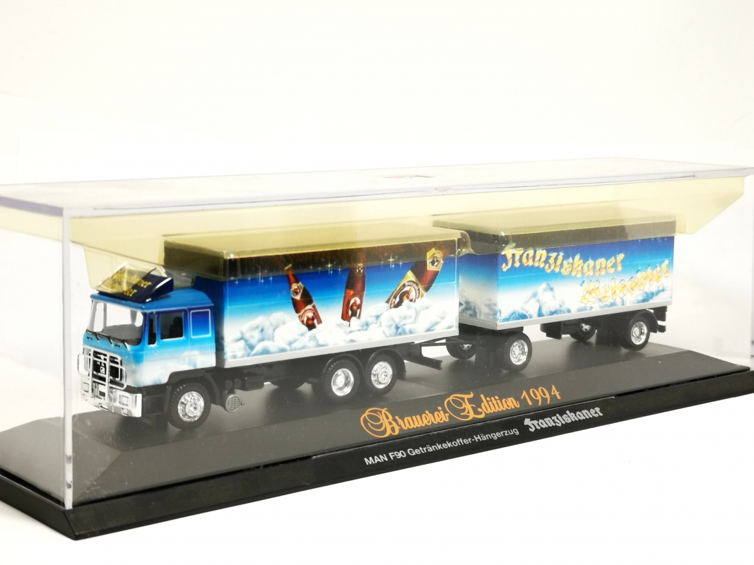 182065 MAN F90 Getränkekoffer 3a/2a Brauerei Edition 1994 Herpa ohne Umverpackung