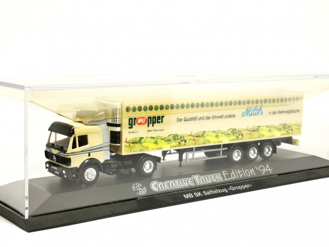 174374 Mercedes-Benz SK '88 EuroKühlkoffer-Sattelzug 2a/2a Herpa ohne Umverpackung