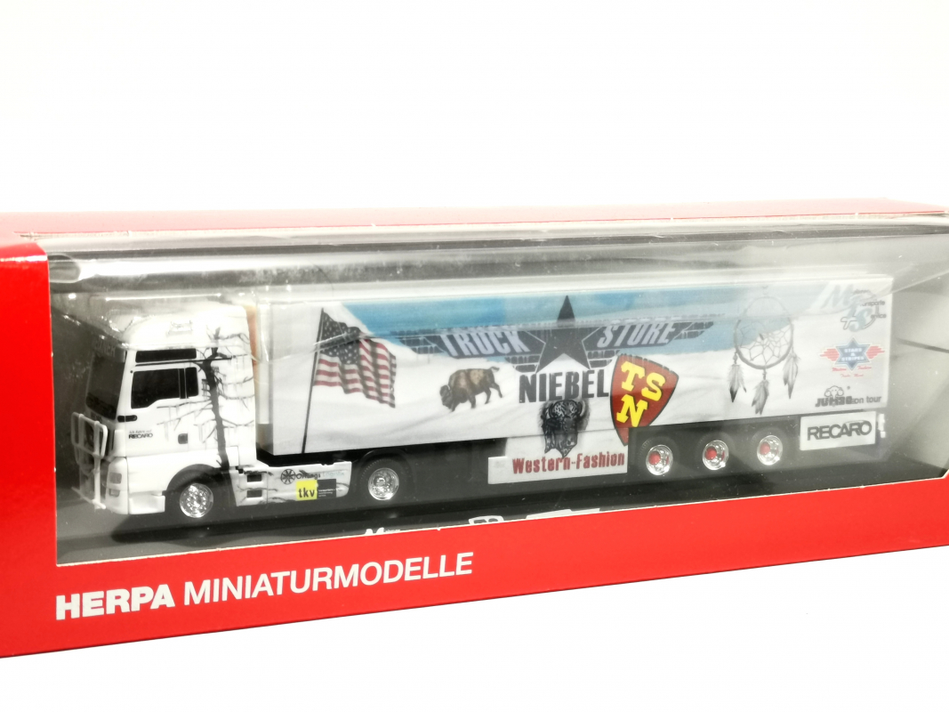 121781 MAN TGX XXL Kühlkoffer-Sattelzug "Truck Store Niebel / Sped. Meixner" Herpa