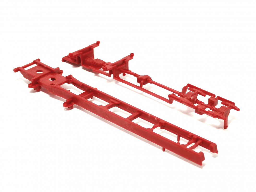 Fahrgestell UT + OB EMPL, weinrot Herpa C410